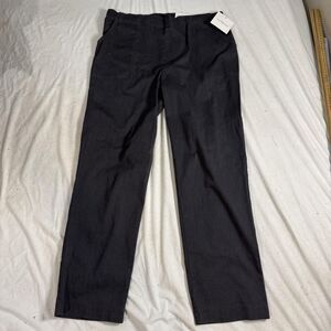 New W Tag Croft & Barrow Pants Womens 16P Gray Stretch Pull On Twill Casual